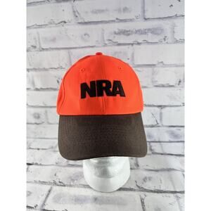 NRA Baseball Hat Hunter Orange Adjustable National Rifle Association Shooting